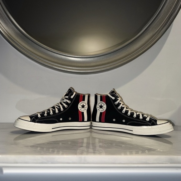 Converse Chuck Taylor All Star 70 High Top Shoes Red & White Stripe - Men’s 11.5 - Picture 13 of 14